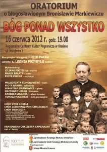Oratorium o bł. Bronisławie Markiewiczu - plakat